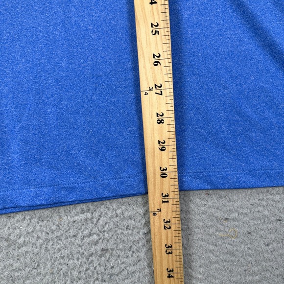 Nike Shirt Golf Polo Mens Large Blue Rugby Short Sleeve Performance Tech Stretch - Picture 9 of 10